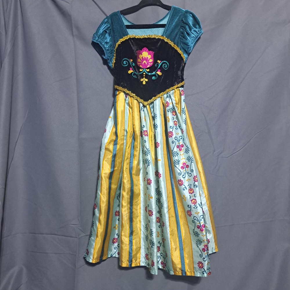 Little Adventures Frozen Anna Deluxe Alpine Coronation Princess Dress‎ Up Sz S